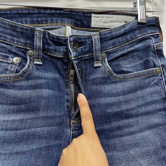 Rag & Bone Cate Mid-Rise Skinny Women's Size 26 Stretch Blue Jeans - Picture 7 of 13